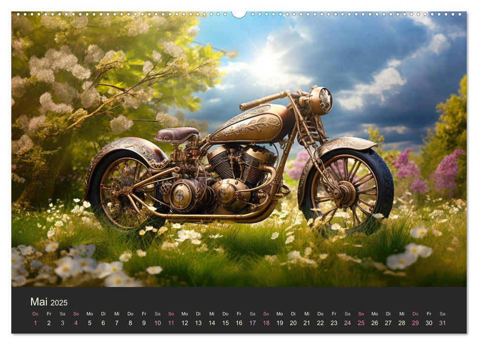 Steampunk Motorräder (CALVENDO Wandkalender 2025)