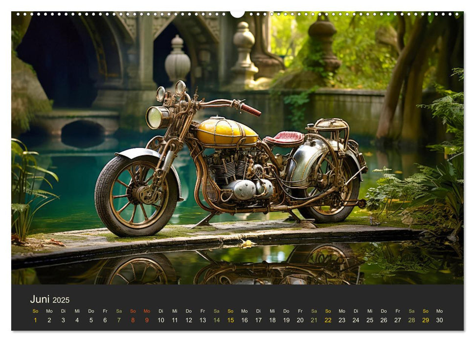 Steampunk Motorräder (CALVENDO Wandkalender 2025)