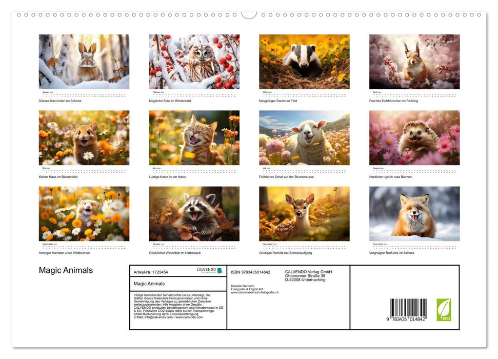 Magic Animals (CALVENDO Premium Wandkalender 2025)