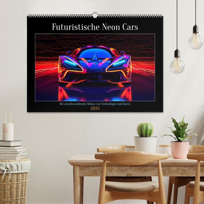 Futuristische Neon Cars (CALVENDO Wandkalender 2025)