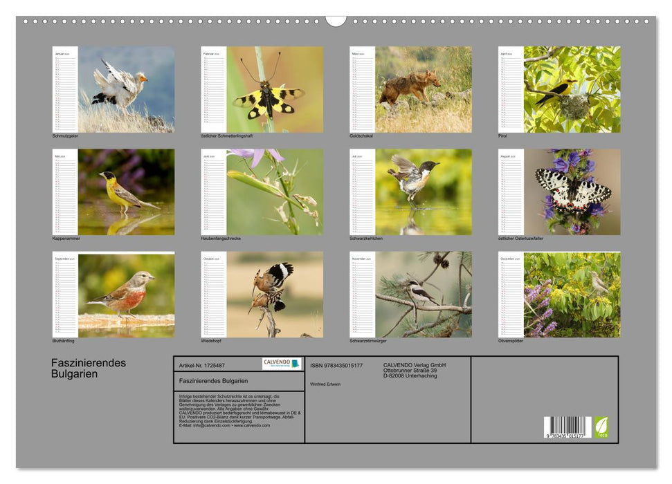 Faszinierendes Bulgarien (CALVENDO Wandkalender 2025)