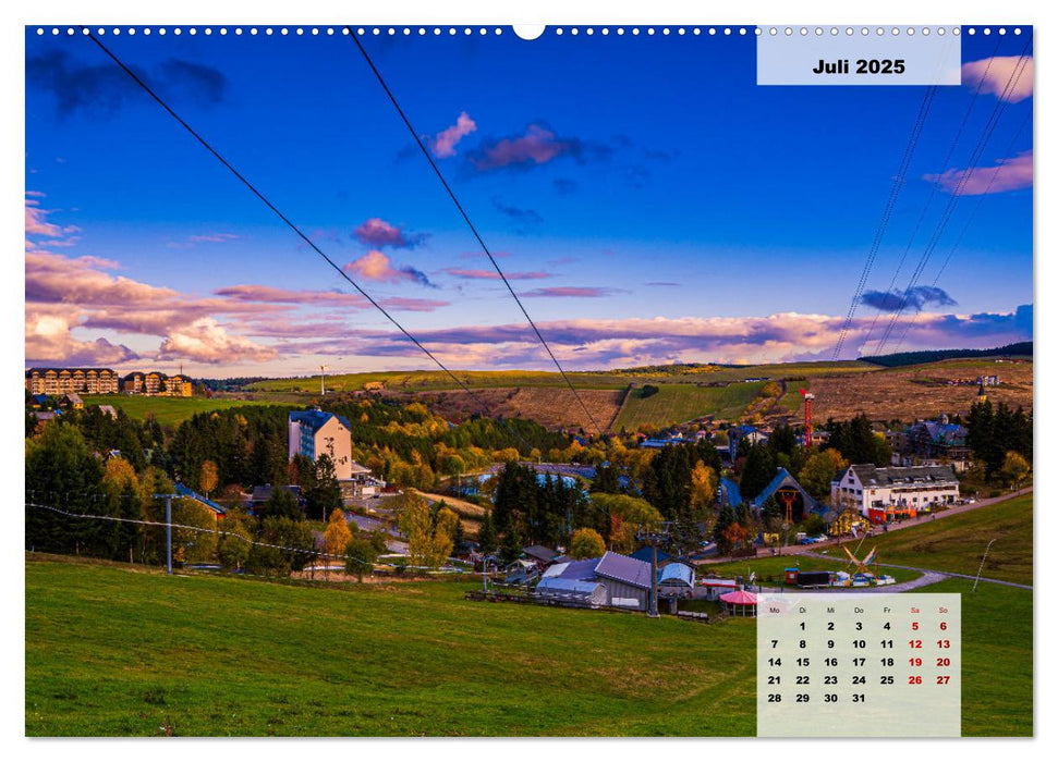 Oberwiesenthal und der Fichtelberg im Erzgebirge (CALVENDO Premium Wandkalender 2025)