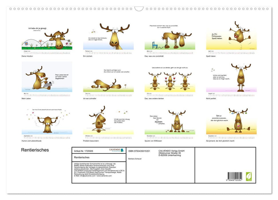 Rentierisches (CALVENDO Wandkalender 2025)