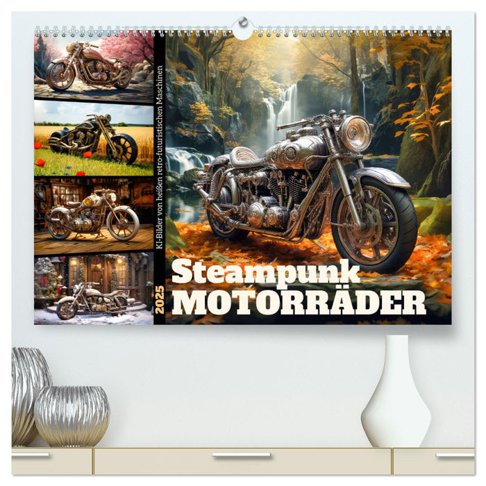 Steampunk Motorräder (CALVENDO Premium Wandkalender 2025)