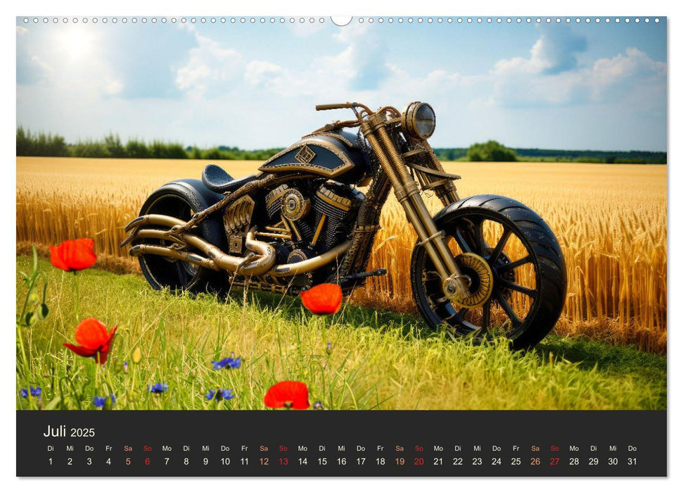 Steampunk Motorräder (CALVENDO Premium Wandkalender 2025)