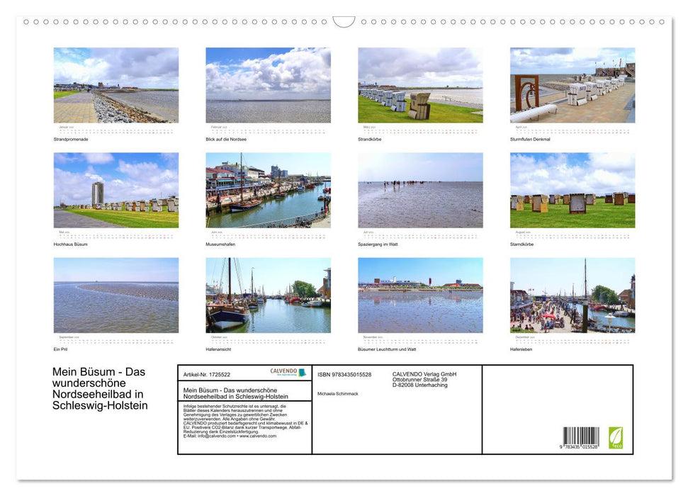 Mein Büsum - Das wunderschöne Nordseeheilbad in Schleswig-Holstein (CALVENDO Wandkalender 2025)