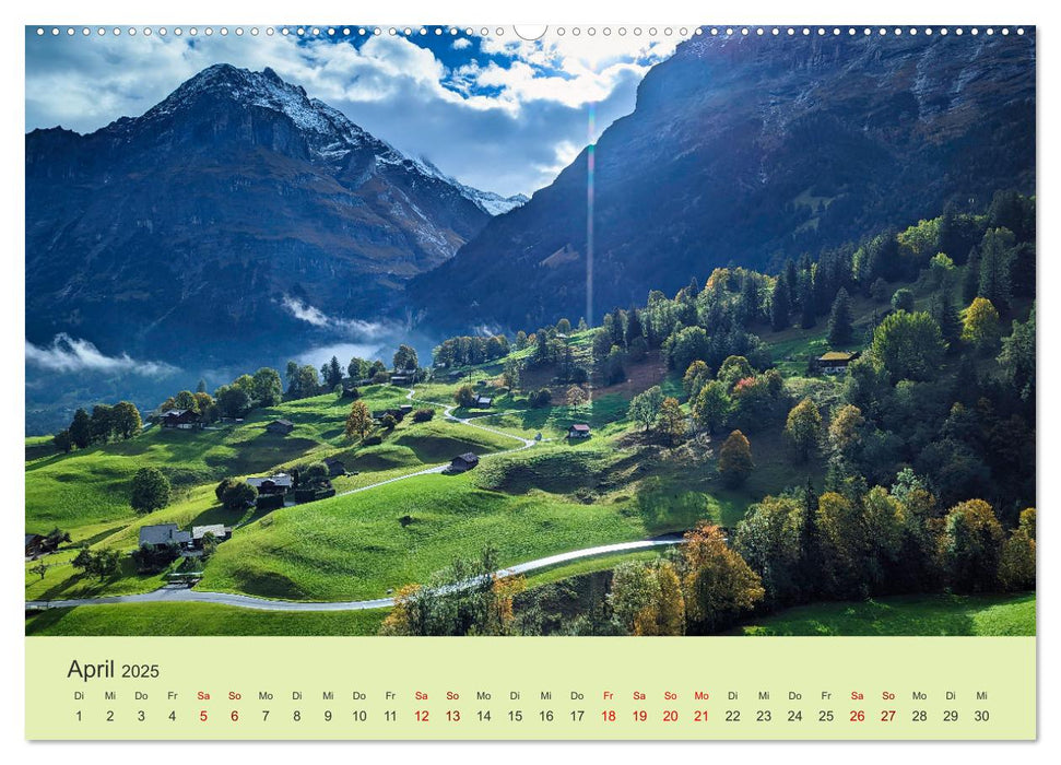 Berglandschaften - Deutschland, Italien und Schweiz (CALVENDO Premium Wandkalender 2025)