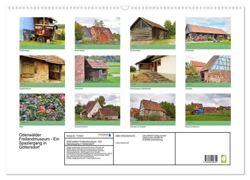 Odenwälder Freilandmuseum - Ein Spaziergang in Gottersdorf (CALVENDO Wandkalender 2025)