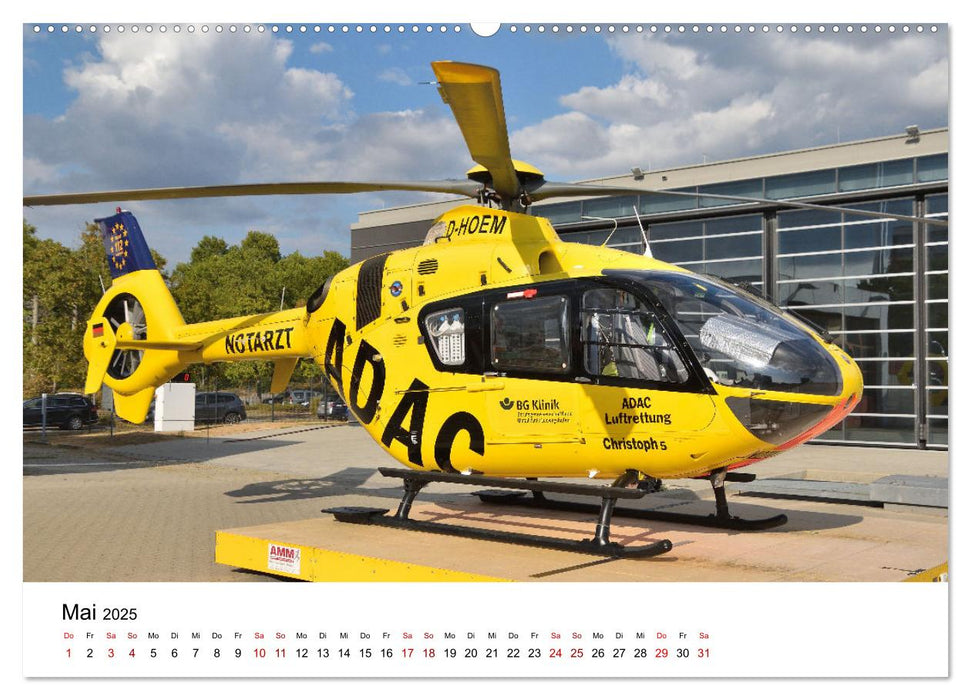 Rettungshubschrauber in Action (CALVENDO Wandkalender 2025)