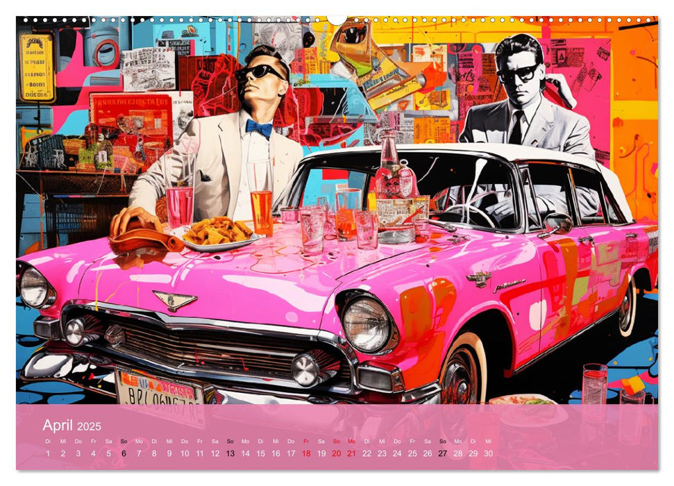 Pop-Art. Eine Reise in coolen Illustrationen (CALVENDO Wandkalender 2025)