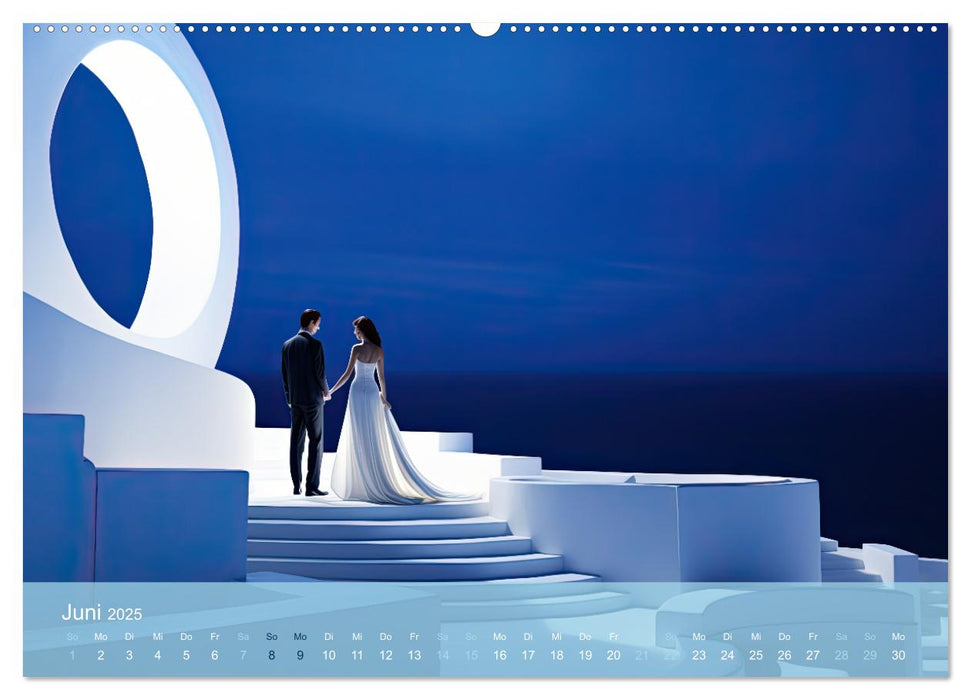 Santorini, Griechenland -Romatische Abendstimmung- (CALVENDO Premium Wandkalender 2025)