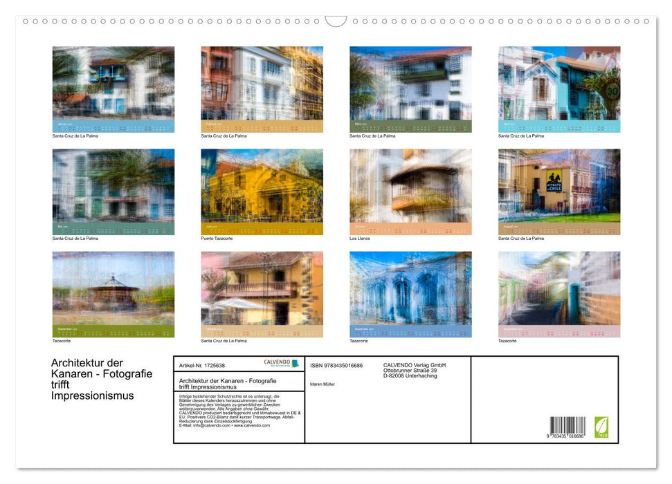 Architektur der Kanaren - Fotografie trifft Impressionismus (CALVENDO Wandkalender 2025)