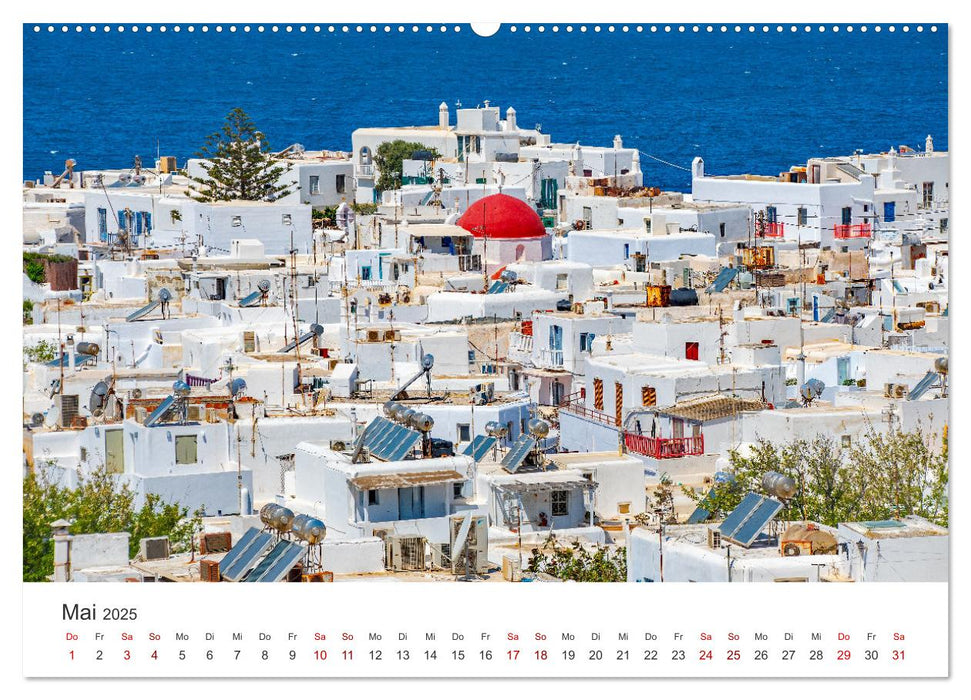 Stadt Mykonos - Impressionen (CALVENDO Premium Wandkalender 2025)