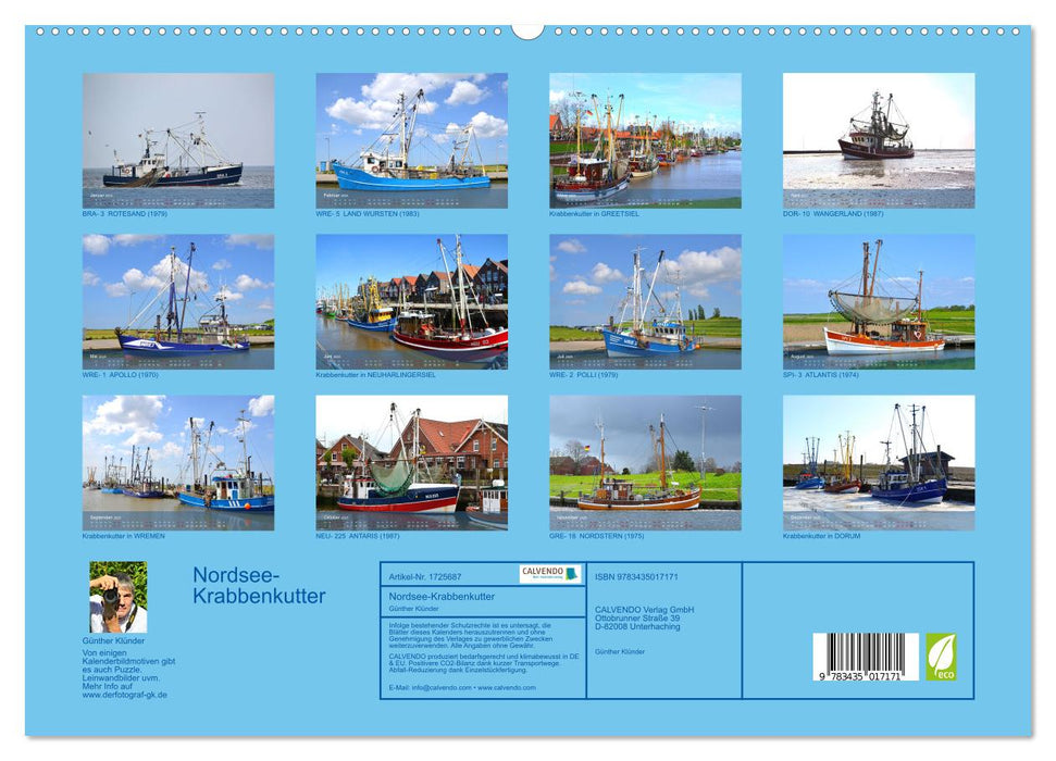 Nordsee-Krabbenkutter (CALVENDO Premium Wandkalender 2025)