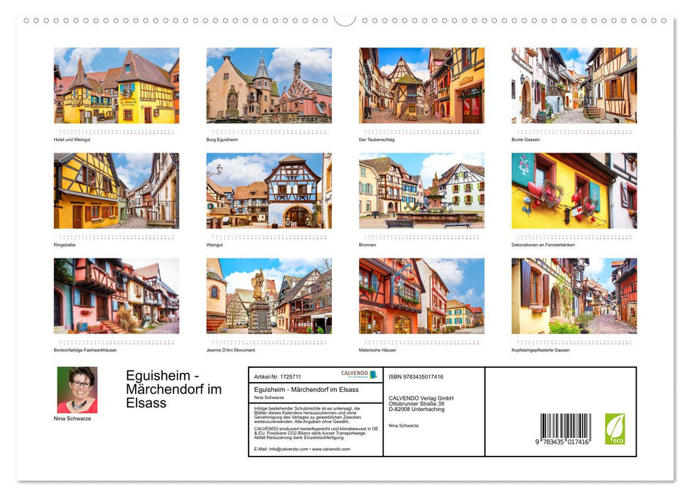 Eguisheim - Märchendorf im Elsass (CALVENDO Premium Wandkalender 2025)