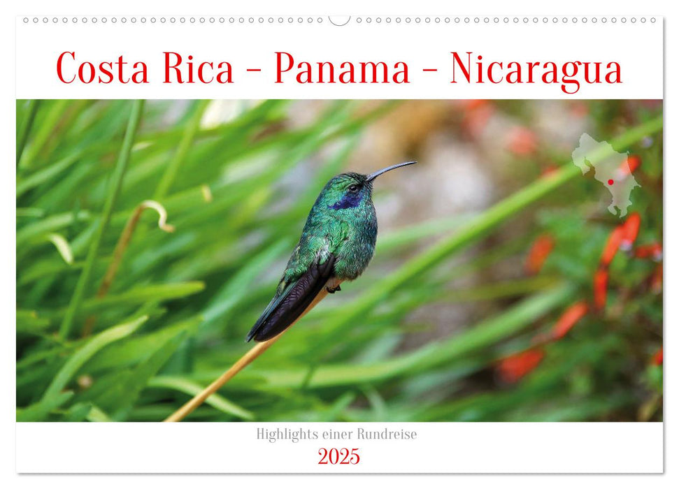 Costa Rica - Panama - Nicaragua (CALVENDO Wandkalender 2025)