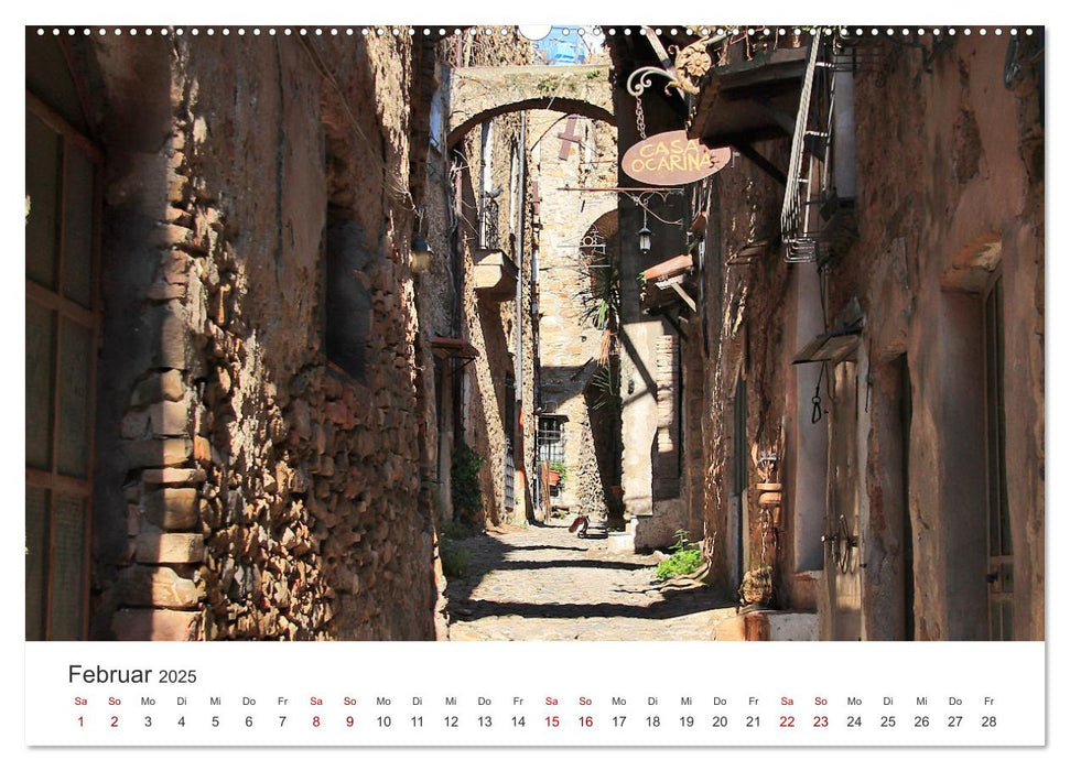 Bussana Vecchia lebendige Kunst zwischen mystischen Steinen (CALVENDO Premium Wandkalender 2025)