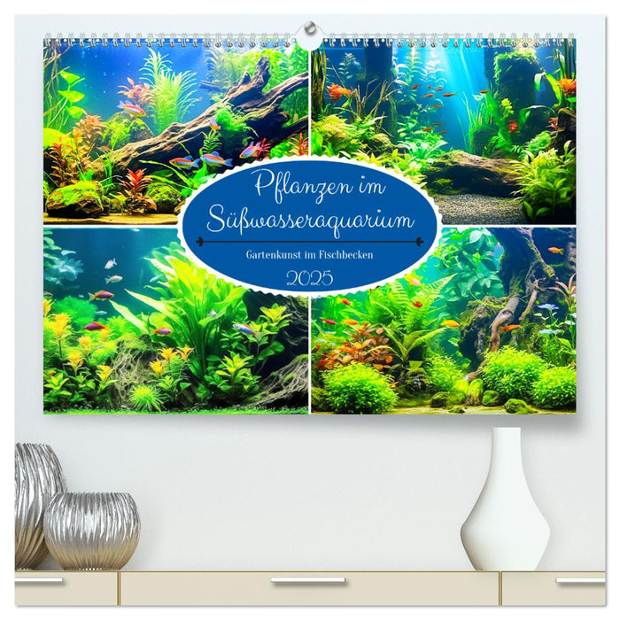 Pflanzen im Süßwasseraquarium. Gartenkunst im Fischbecken (CALVENDO Premium Wandkalender 2025)