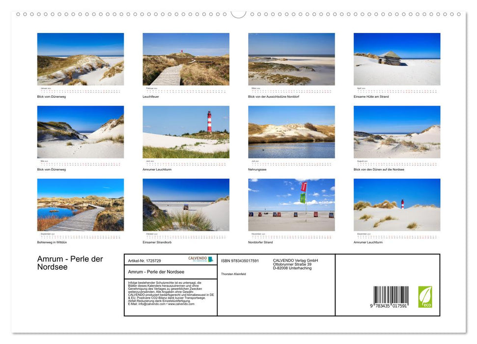 Amrum - Perle der Nordsee (CALVENDO Premium Wandkalender 2025)