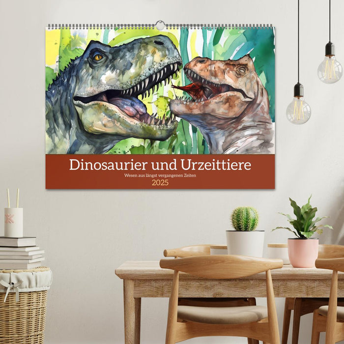 Dinosaurier und Urzeittiere - Wesen aus längst vergangenen Zeiten (CALVENDO Wandkalender 2025)