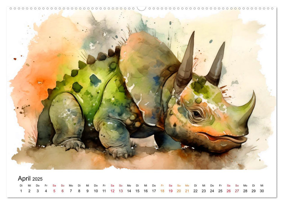 Dinosaurier und Urzeittiere - Wesen aus längst vergangenen Zeiten (CALVENDO Wandkalender 2025)