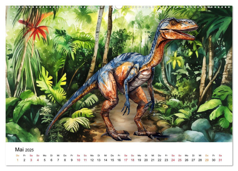 Dinosaurier und Urzeittiere - Wesen aus längst vergangenen Zeiten (CALVENDO Wandkalender 2025)