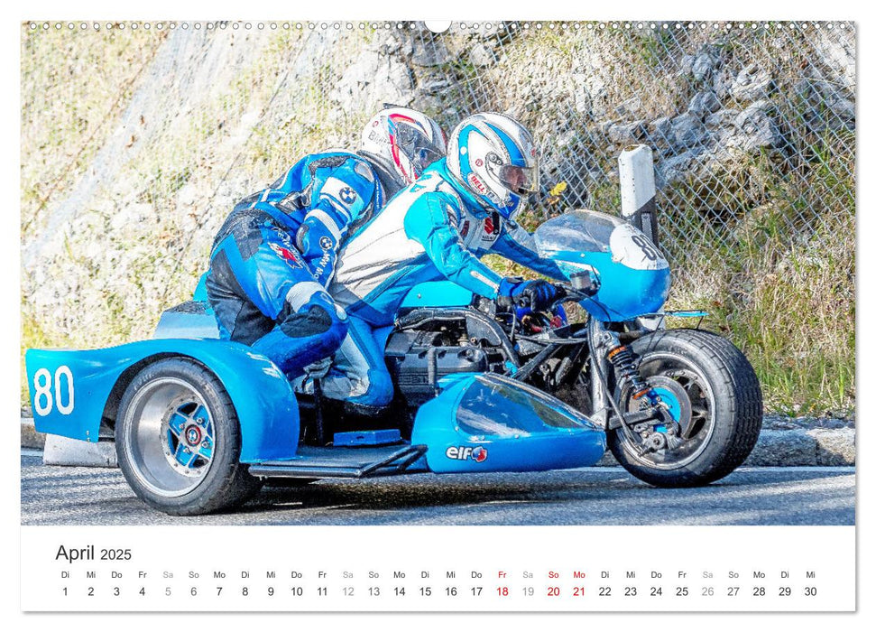 Motorradgespanne am Jochpass (CALVENDO Premium Wandkalender 2025)