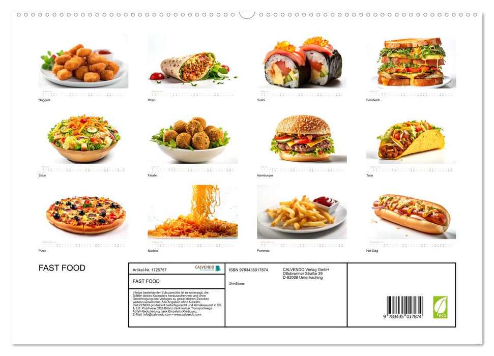 FAST FOOD (CALVENDO Premium Wandkalender 2025)