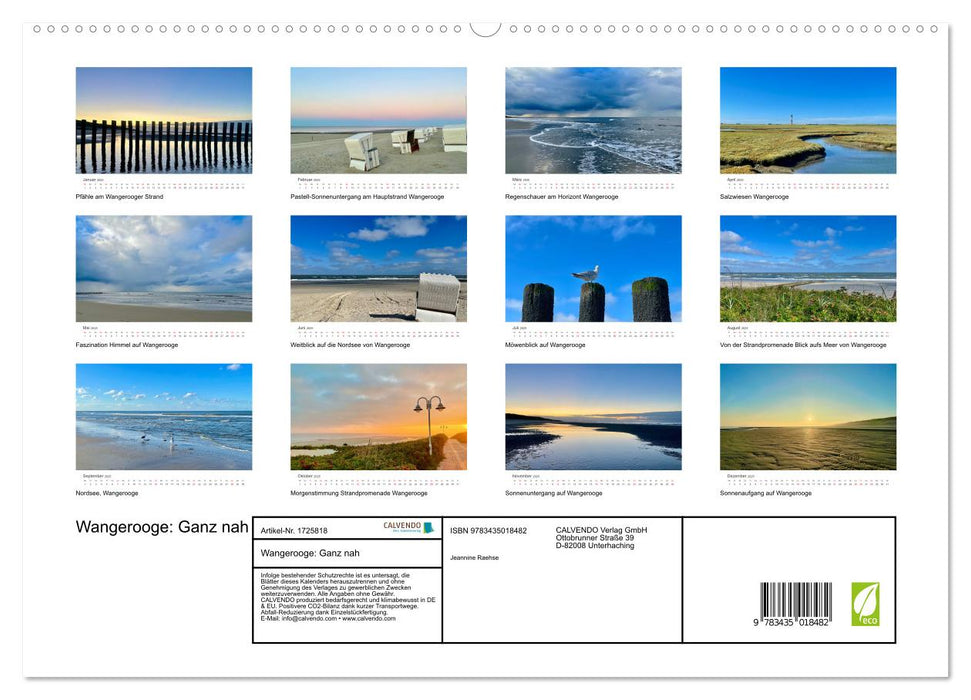 Wangerooge: Ganz nah (CALVENDO Premium Wandkalender 2025)