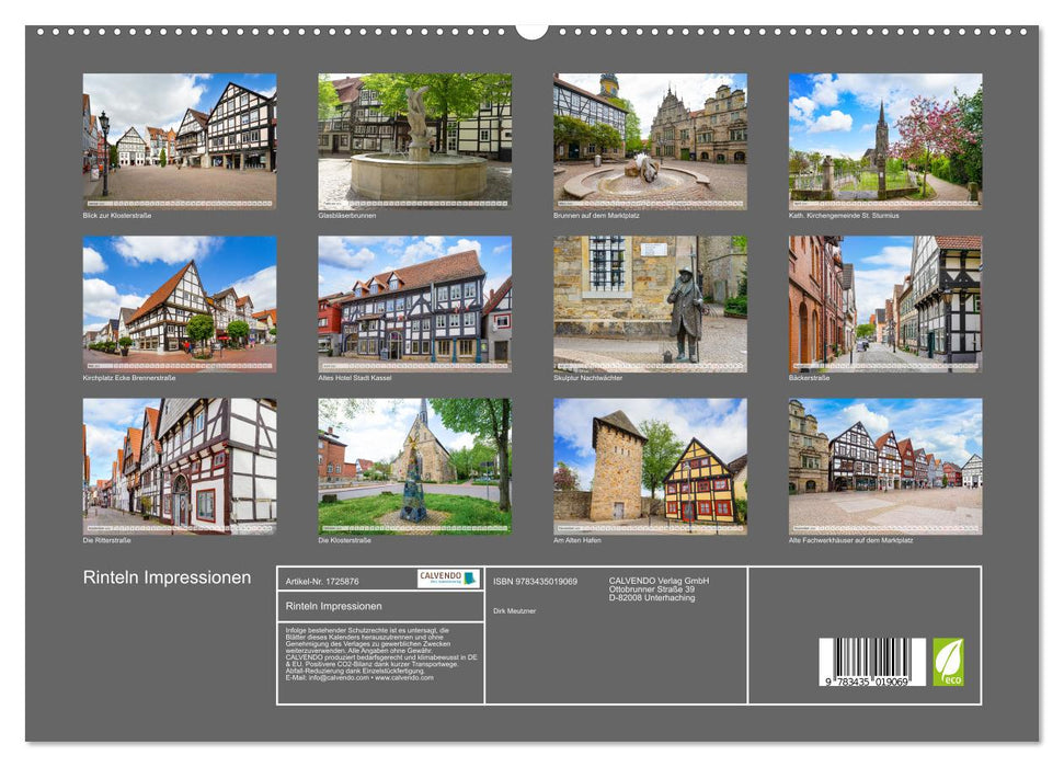 Rinteln Impressionen (CALVENDO Premium Wandkalender 2025)