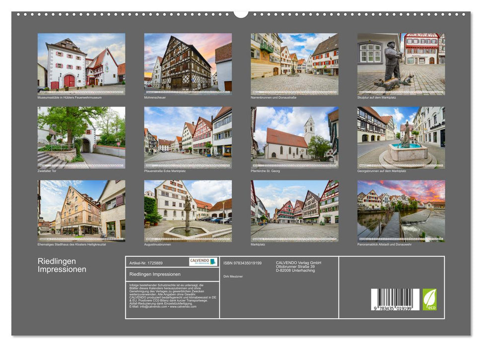 Riedlingen Impressionen (CALVENDO Premium Wandkalender 2025)