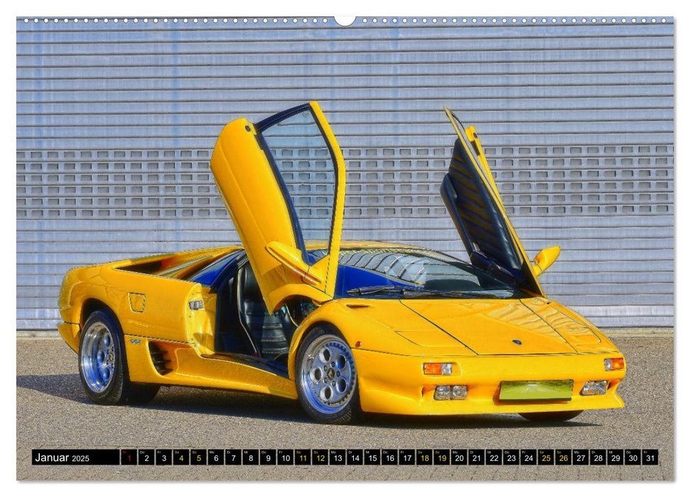 Ein Teufel in Gelb Lamborghini Diablo PHOTOART (CALVENDO Premium Wandkalender 2025)