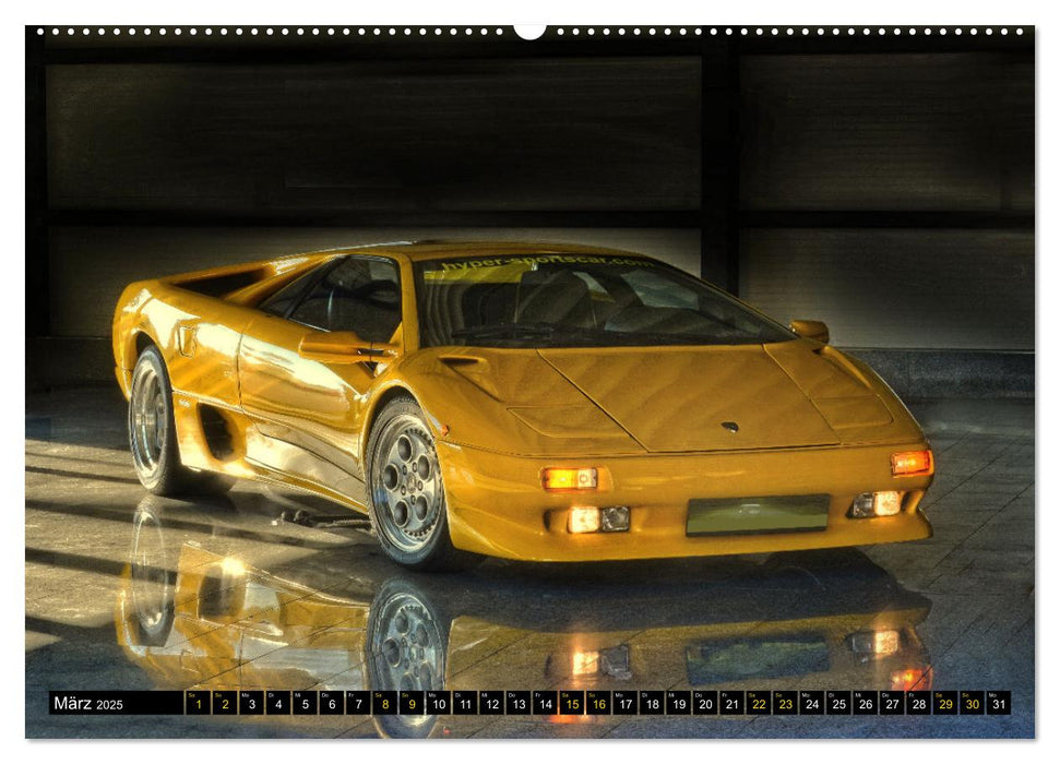 Ein Teufel in Gelb Lamborghini Diablo PHOTOART (CALVENDO Premium Wandkalender 2025)