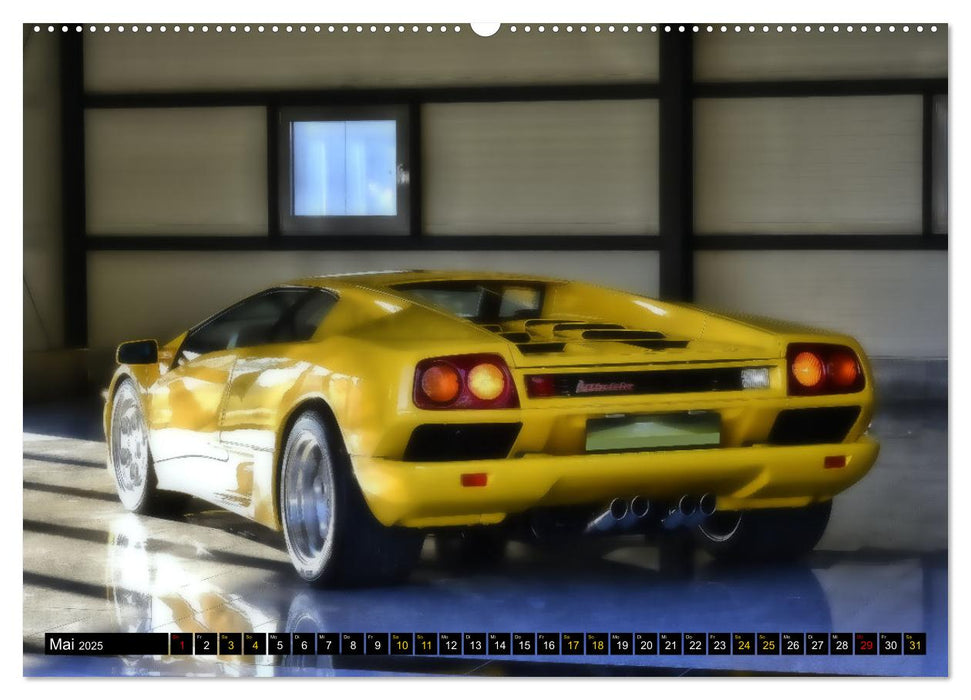 Ein Teufel in Gelb Lamborghini Diablo PHOTOART (CALVENDO Premium Wandkalender 2025)