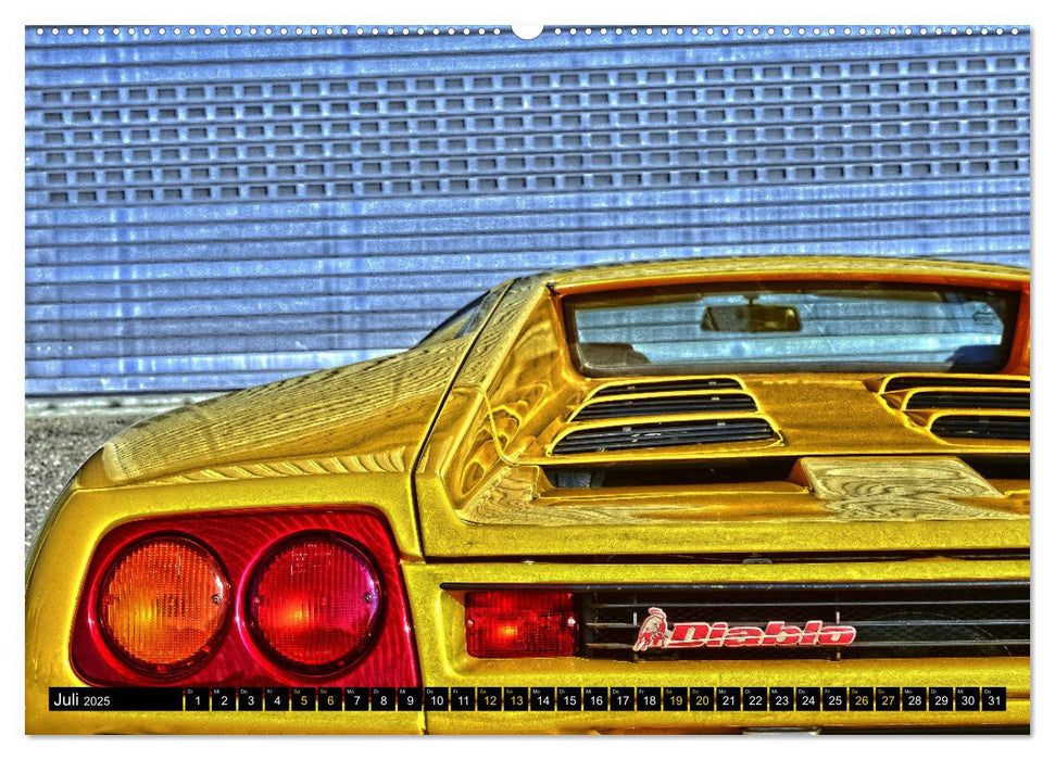 Ein Teufel in Gelb Lamborghini Diablo PHOTOART (CALVENDO Premium Wandkalender 2025)