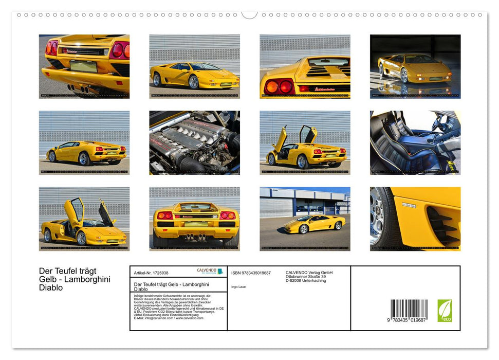 Der Teufel trägt Gelb - Lamborghini Diablo (CALVENDO Premium Wandkalender 2025)