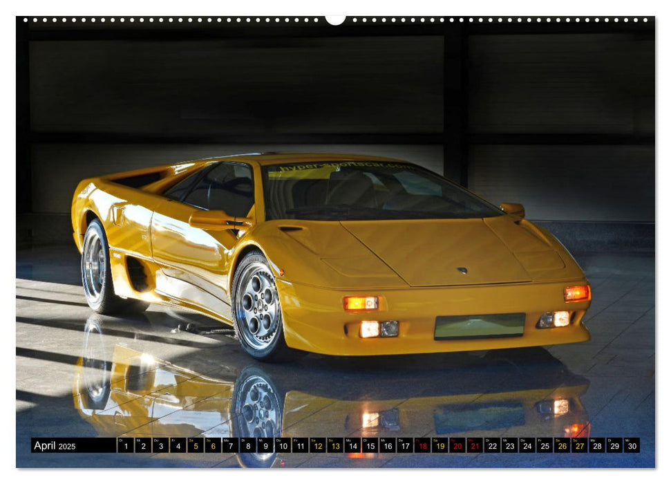 Der Teufel trägt Gelb - Lamborghini Diablo (CALVENDO Premium Wandkalender 2025)