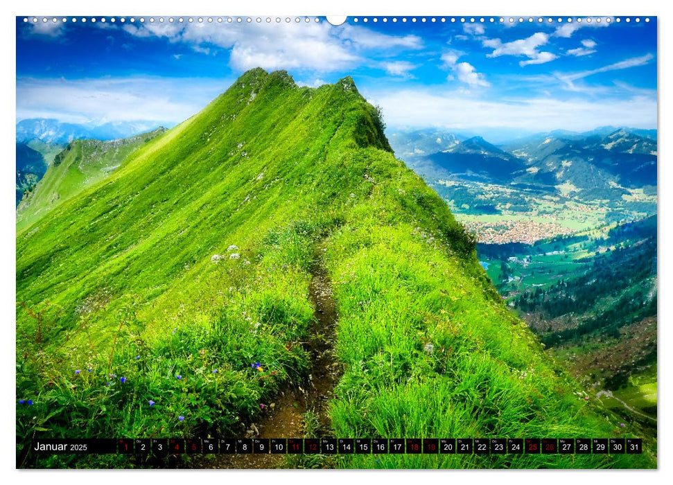 Oberstdorfer Bergwelt (CALVENDO Premium Wandkalender 2025)