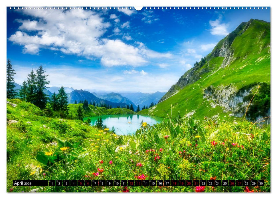 Oberstdorfer Bergwelt (CALVENDO Premium Wandkalender 2025)