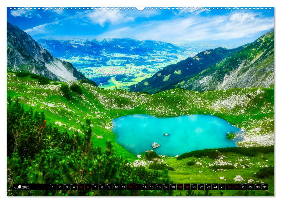 Oberstdorfer Bergwelt (CALVENDO Premium Wandkalender 2025)