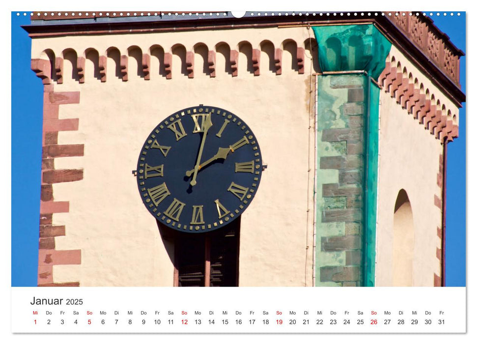 Hessen - Uhren an Fassaden (CALVENDO Premium Wandkalender 2025)