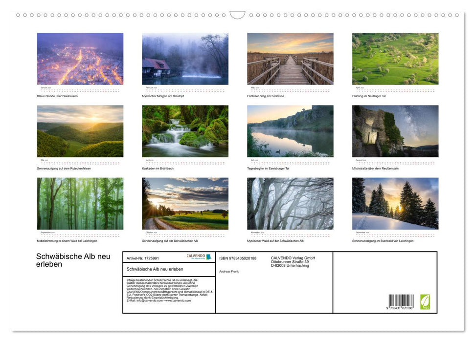 Schwäbische Alb neu erleben (CALVENDO Wandkalender 2025)