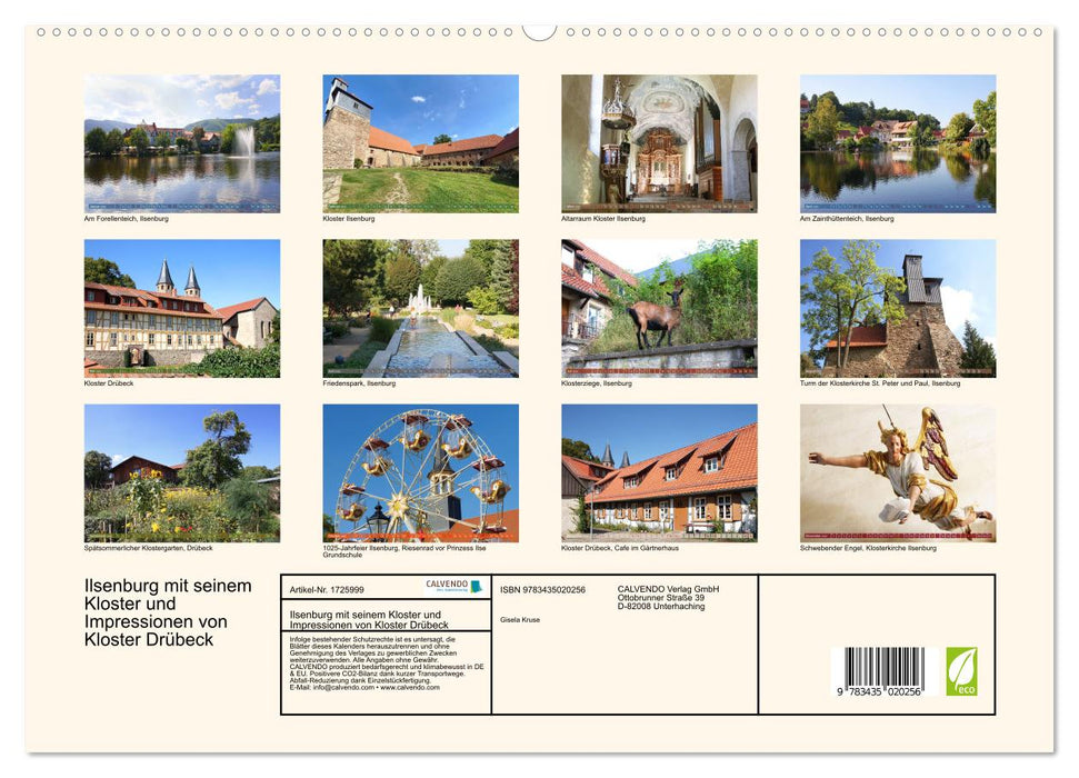 Ilsenburg mit seinem Kloster und Impressionen von Kloster Drübeck (CALVENDO Premium Wandkalender 2025)