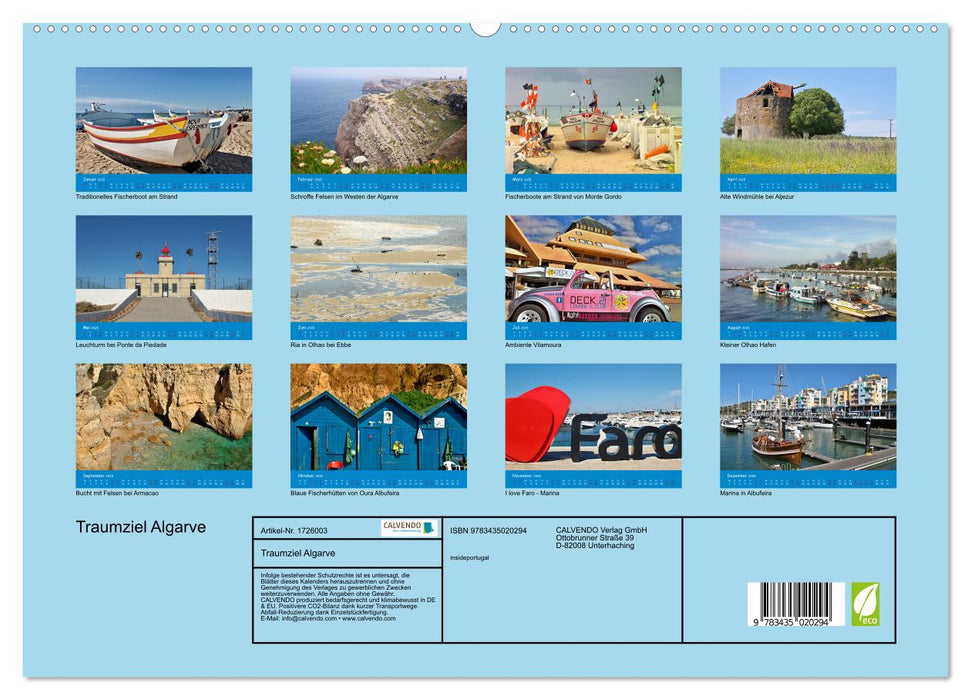 Traumziel Algarve (CALVENDO Premium Wandkalender 2025)