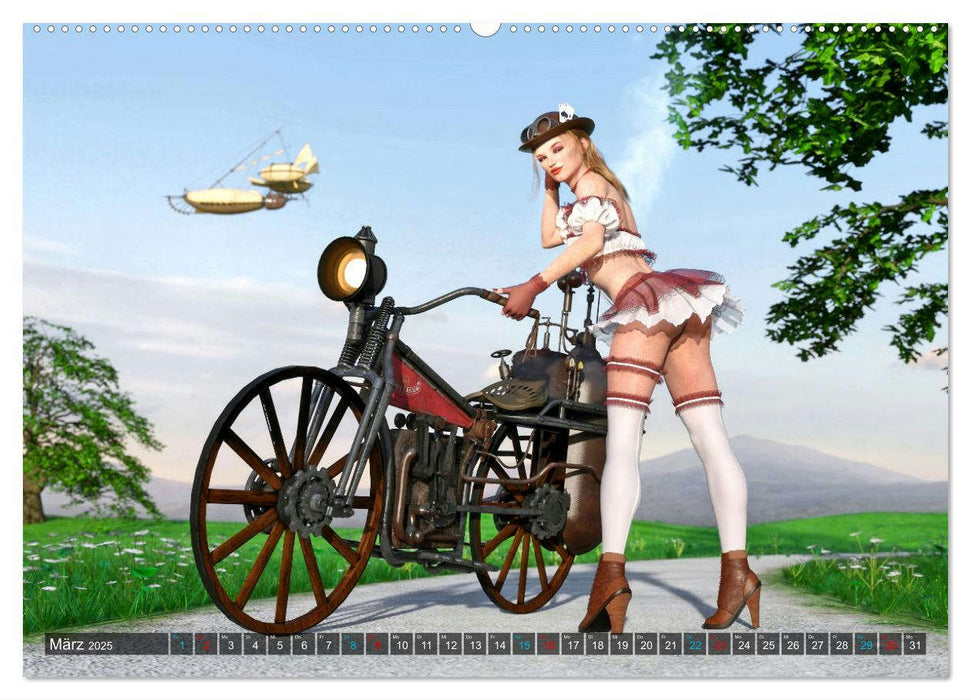 Steampunk Ladys Pin Up (CALVENDO Premium Wandkalender 2025)