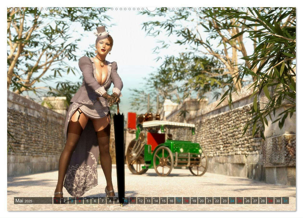 Steampunk Ladys Pin Up (CALVENDO Premium Wandkalender 2025)