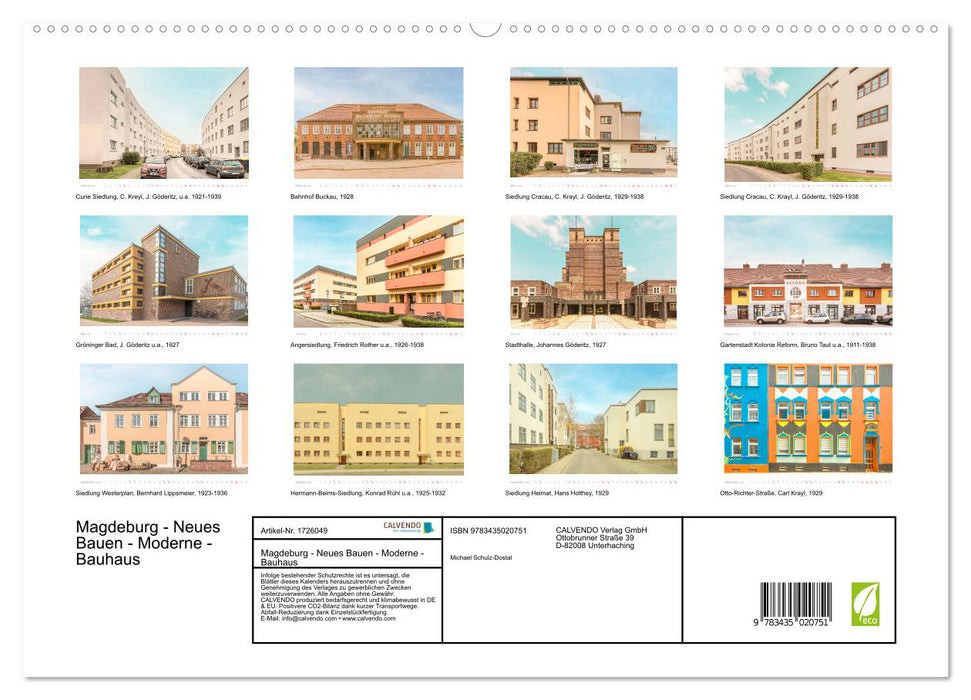 Magdeburg - Neues Bauen - Moderne - Bauhaus (CALVENDO Premium Wandkalender 2025)