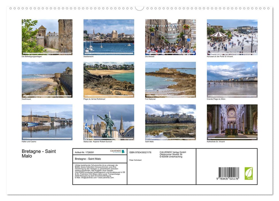 Bretagne - Saint Malo (CALVENDO Premium Wandkalender 2025)