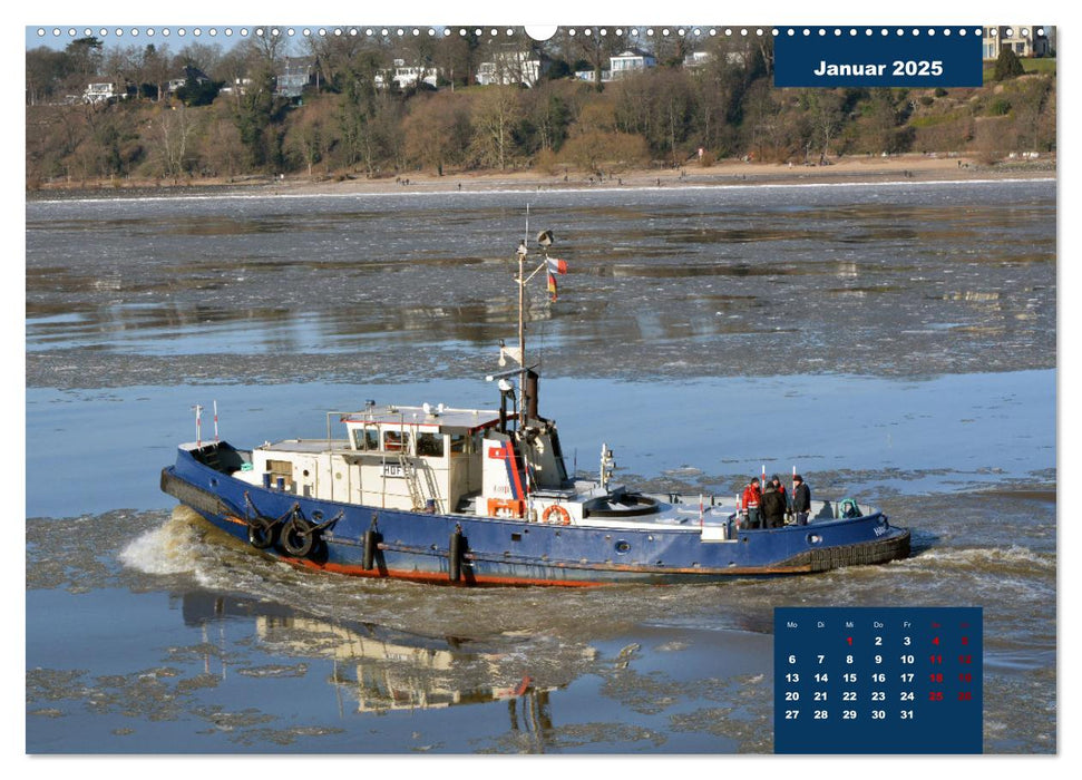 Hamburg und seine Schiffe- fotografiert von Ralf Kretschmer (CALVENDO Wandkalender 2025)