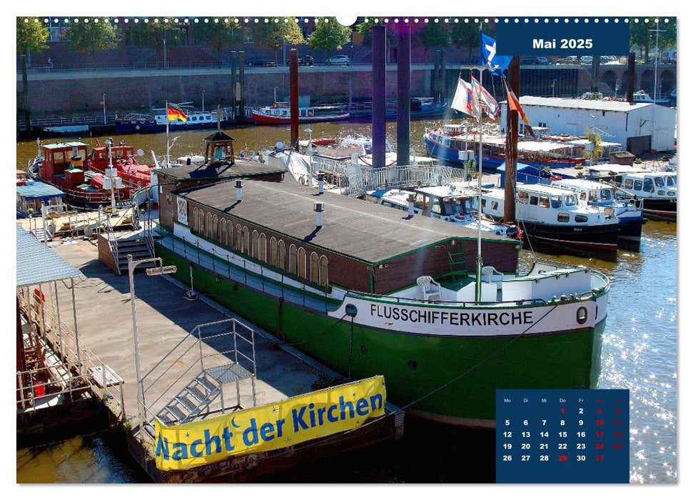 Hamburg und seine Schiffe- fotografiert von Ralf Kretschmer (CALVENDO Wandkalender 2025)